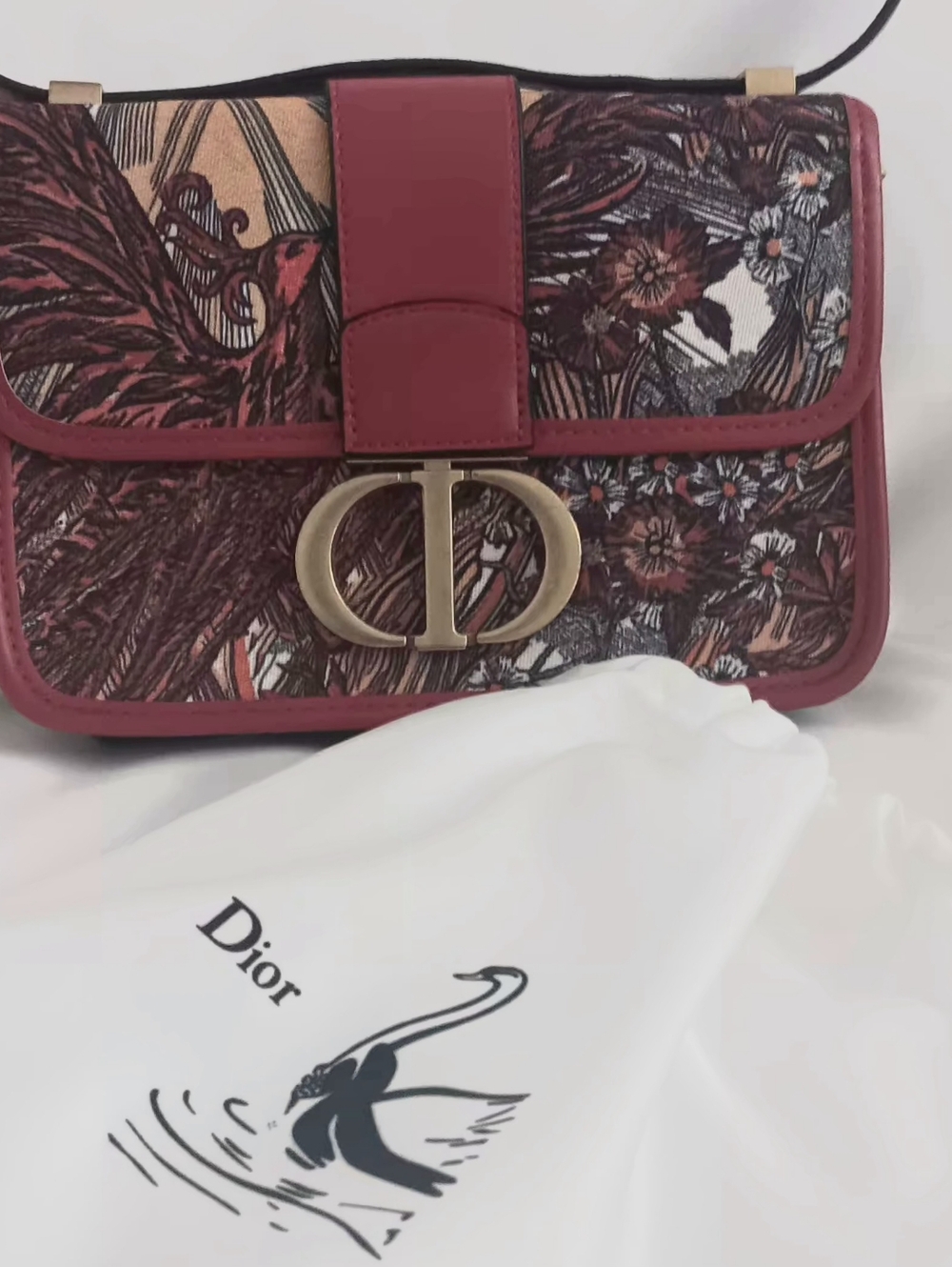 Christian Dior EUC 30 Montaigne Phoenix Calfskin Jaquard Bag- Origional Dustbag - Picture 11 of 16